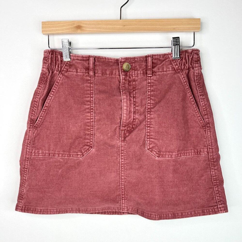 American Eagle Mauve Pink Corduroy Skirt 4 Short
